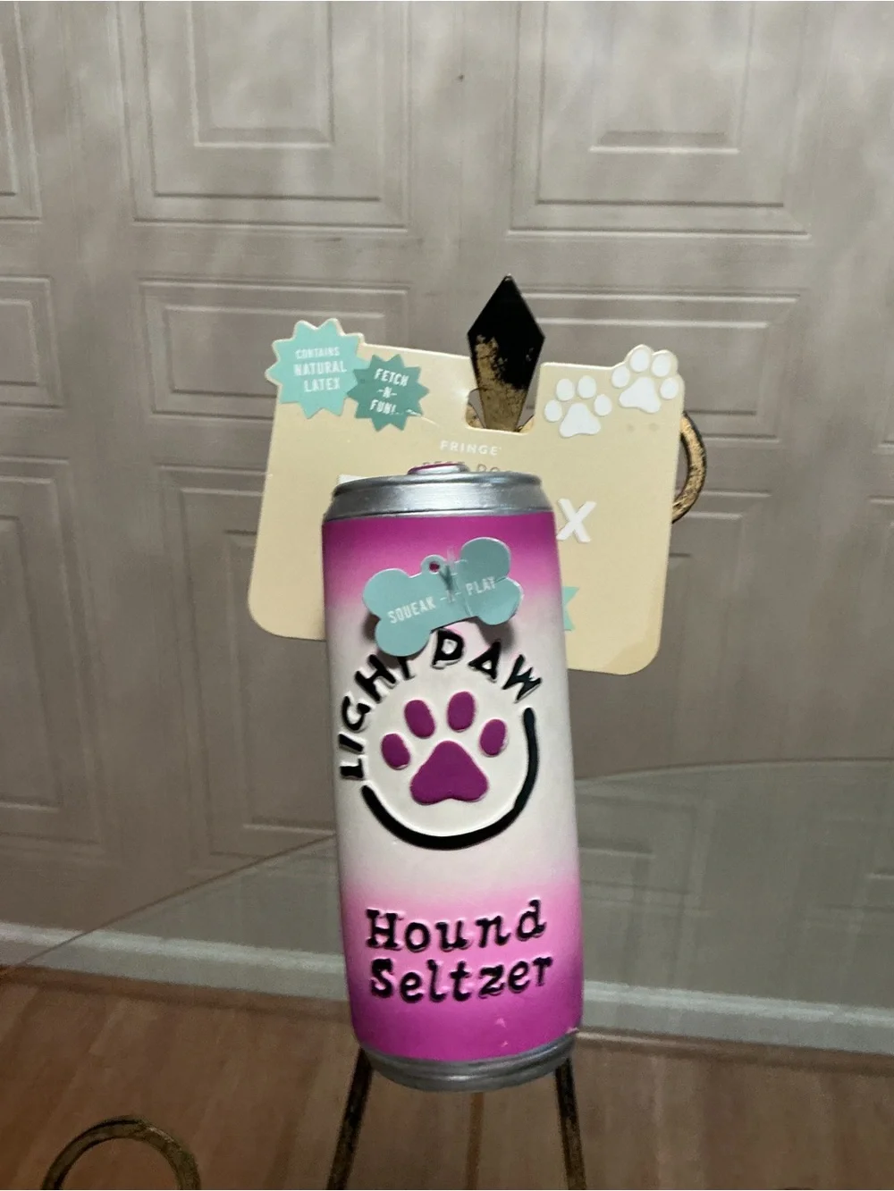 Brand New Light Paw Hound Seltzer Latex 6.5” Dog Toy - Droolin' Mixed Berry